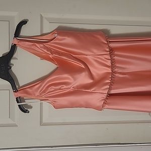 2 piece Coral prom dress